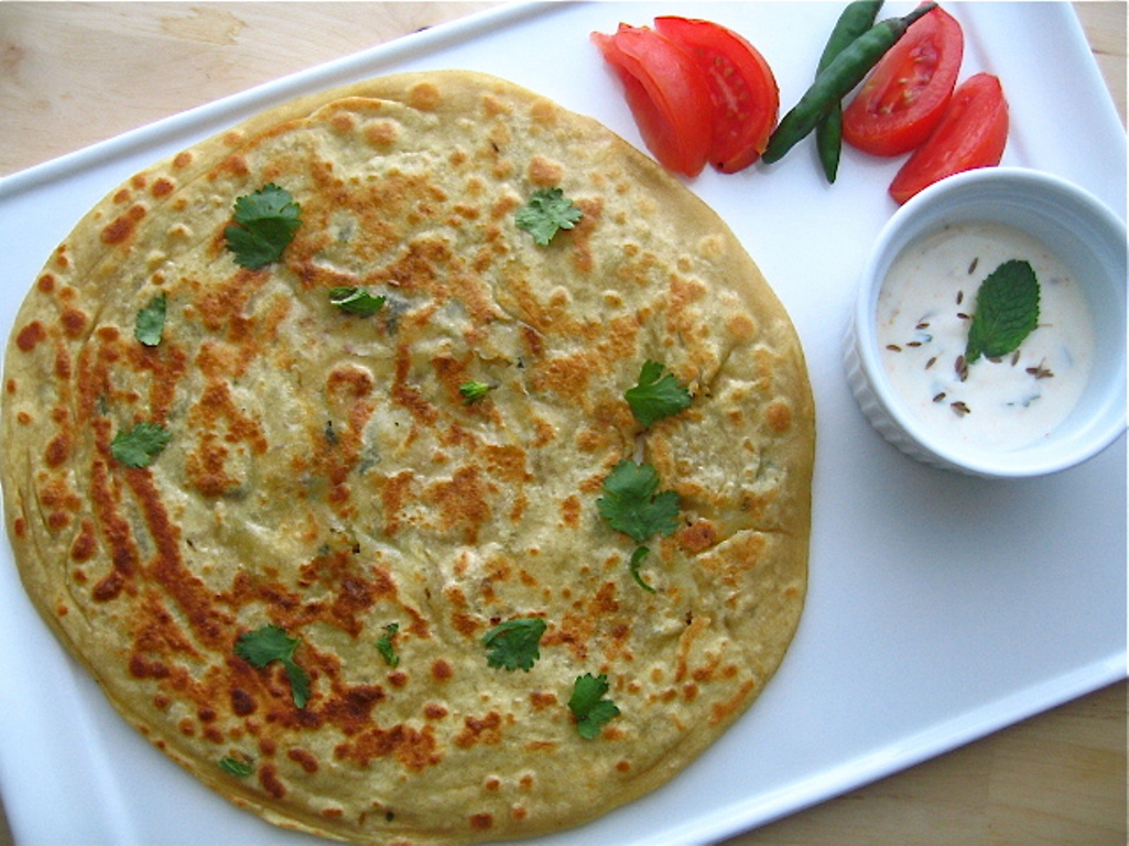 Parantha with curd